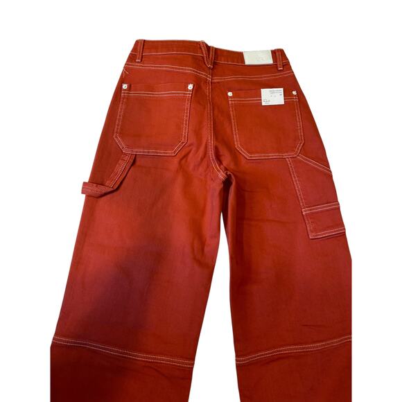 NWT RAILS Terracotta Silverado Carpenter Crop Denim Wide Leg Jeans Women's  28 - Picture 10 of 13